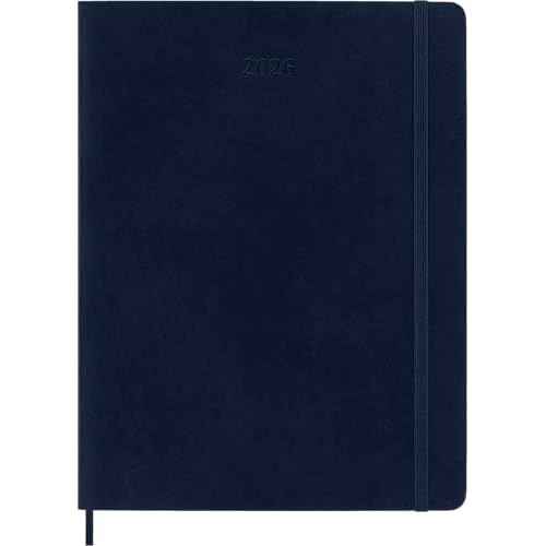 Moleskine Classic 12 Month 2026 Weekly Planner, Soft Cover, XL (7.5" x 9.75"), Sapphire Blue, 144 pages