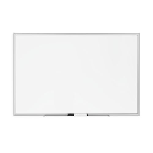 U Brands Magnetic Dry Erase Board White Board, 36" x 24", Silver Aluminum Frame, Includes Marker