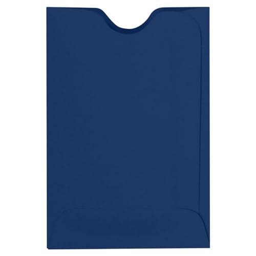 LUXPaper Credit Card Sleeves | 2 3/8" x 3 1/2" | Navy Blue | 80lb. Text | 250 Qty