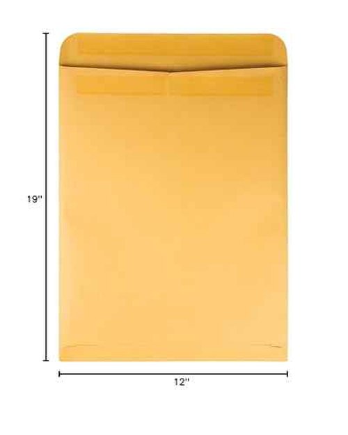 Quality Park Catalog Envelopes, Redi-Seal, Brown Kraft, 12 x 15.5, 100 per Box, (44067)