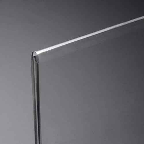 HIIMIEI 8.5x11 Acrylic Sign Holder, Slant Back Sign Holders Portrait Ad Frames Clear Durable Flyer Display Stand for Office Home Store Restaurant Pack of 12