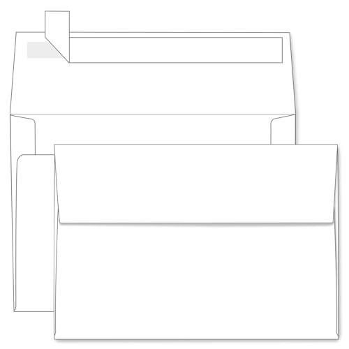A4 White Envelopes 4x6 100 Pack, Goefun 4.25 x 6.25 Invitation Envelopes Self Seal,120 GSM Printable for 4x6 Cards, Photos, Invitations, Weddings, Graduation, Baby Shower