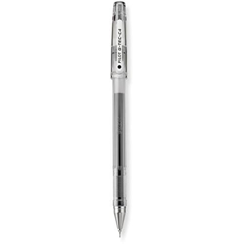 Pilot G-Tec-C4 Gel Rolling Ball Pens, Ultra Fine Point Bundle, 1 Dozen Blue, 1 Dozen Black