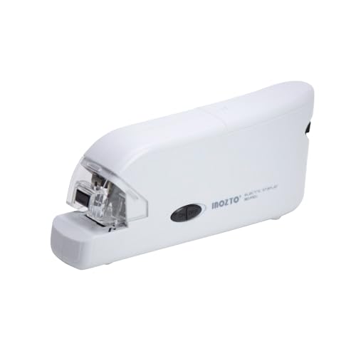 INOZTO Electric Stapler with Auto Sensor – 20 Sheets/Second, USB or Battery Powered, Built-In Staple Remover, Anti-Slip Base