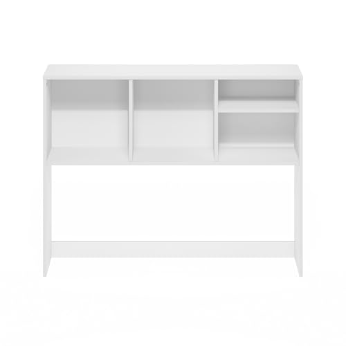 Furinno Classic Desk Shelf, 4-Shelf Desktop Hutch, Book Shelf, Desk Organzier, for Office Supplies, Office Desk Accessories, White