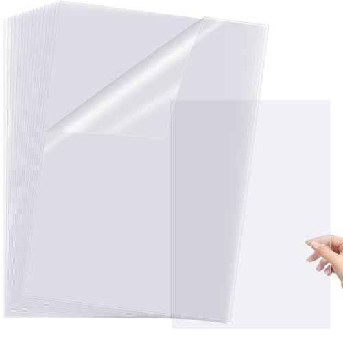 Timgle 50 Sheets Waterproof Inkjet Transparency Film 13 x 19 Inch Transparency Paper Acetate Sheets for Silk Screen Printing Transparent Printer Paper for Printers Overhead Projector Crafts 5 Mil