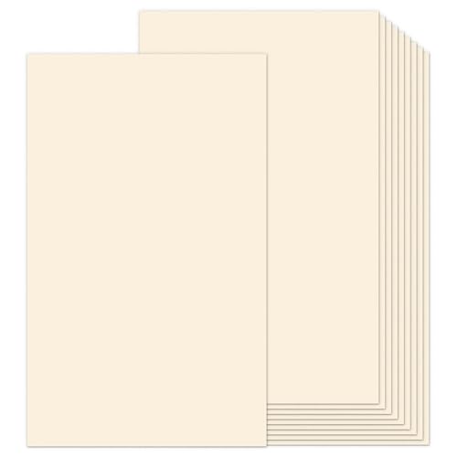8.5x14 Cream Cardstock, 65lb Legal Size Card Stock 100 Sheets, Goefun Heavyweight Cardstock Printer Paper for Arts and Crafts, Posters, Brochures, Menus, Cards, Covers