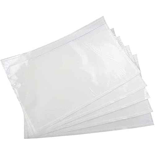 BEUYI Clear 7.5'' x 5.5'' Packing List Envelopes, Adhesive Shipping Label Pouches/Sleeves (50 Pack)