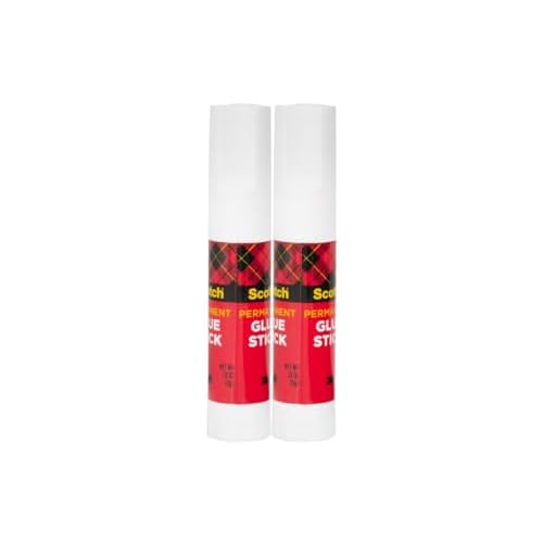 Scotch Permanent Glue Sticks, Acid-Free Non-Toxic Adhesive (2-Pack) ? Strong & Fast Bond, No-Mess Application for Paper, Photos, Crafts