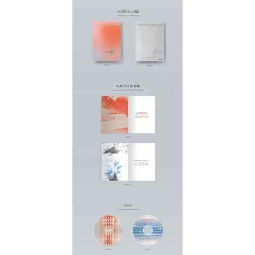 EN HYPEN : ORANGE BLOOD (Set: KSANA Version+KALPA Version) 4th Mini Album Photocard A+Photocard B+Sticker+Postcard+Photo Paper+Poster with Lyrics+Photobook