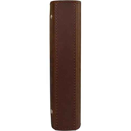 2026 Leather Planner - A5 Genuine Leather 6-Ring Binder Planner with Weekly & Monthly Pages for Men and Women, Inner Pockets and Pen Holder, Refillable