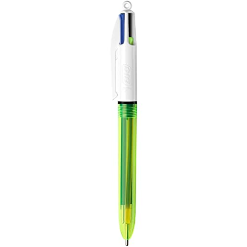 BIC 4 Colour Fluo Black/Blue/Red/Yellow Highlighter Pack 12