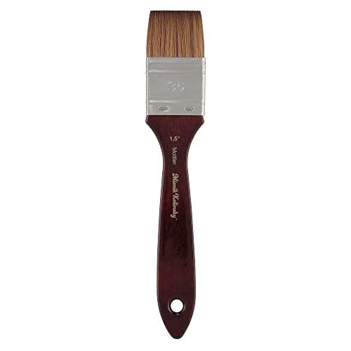 Creative Mark Mimik Kolinsky Watercolor Brush - 1.5 Inch Watercolor Mottler - Short Handle Synthetic Paint Brush - Handmade in Germany - Synthetic Sable Paint Brushes for Artists - Animal-Friendly