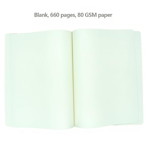 jooact Thick Sketchbook 660 Pages Notebook Soft Faux Leather Cover Journal 80GSM Paper Notepad Drawing Book Memo Writing Sketch Pad Diary Notebook