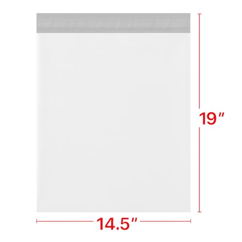 Poly Mailers 14.5x19 (250 Pack) ? 14x19 Polymailers Shipping Bags, Self-Sealing Mailing Envelopes ? 2.5 Mil. Made in Canada
