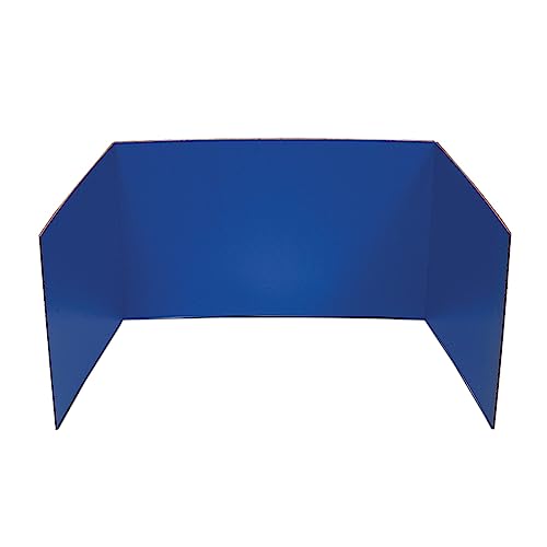Flipside Products 12¡±x 48¡± Blue Study Carrel, Privacy Boards, Student Privacy and Focus Booth for The Classroom, Desk Divider Cubby for Tests, Made in USA - 24 Pack