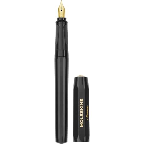 Moleskine x Kaweco, Fountain Pen, Medium Nib, Black with Blue Ink