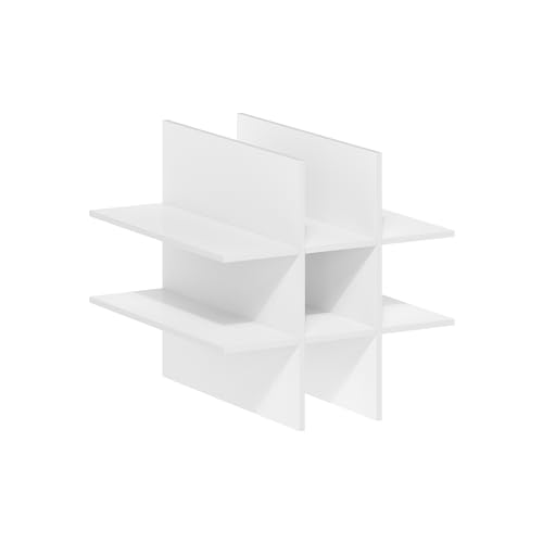 Furinno Cubicle Cube Insert, 9-Compartment Cube Organizer, Fits into Extra Thick Cubes, for Organizers and Storage, White (Does not fit IKEA Kallax Shelving)