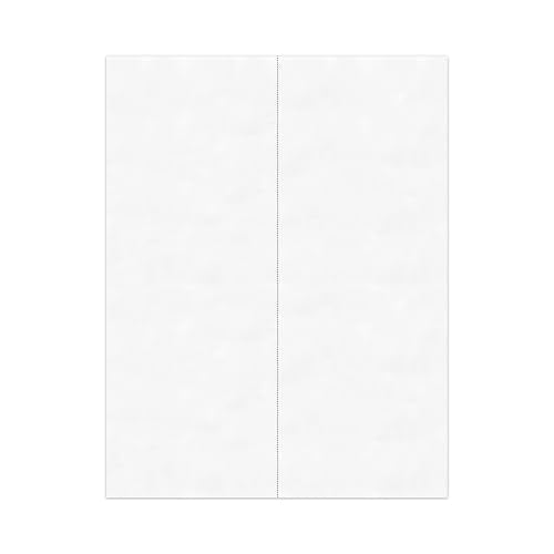PrintWorks Professional 4 1/4" Vertical Perforated Paper 8.5" x 11" - Perfect For Menus & Booklets - Made in the USA - 500 Sheets - 20 lb - Printer Compatible - White (04339)