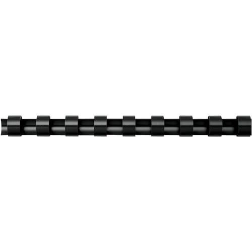 Fellowes 52326 Plastic Binding Combs - Round Back, 1/2 Inches, 90 Sheets, Black, 100 Pack
