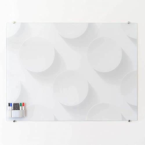 Glassboard Studio Magnetic Dry Erase Marker Holder - Aluminum Organizer with Powerful Neodymium Magnets for Magnetic Glassboards, Whiteboards, Refrigerator, Locker - White board Accessories & Storage