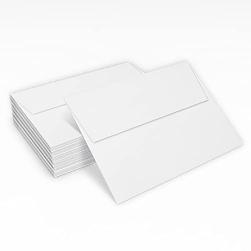 LUXPaper A7 Invitation Envelopes | Peel & Press | 5 1/4" x 7 1/4" | Bright White | 32lb. Paper Weight (80lb. Text) | 50 Qty