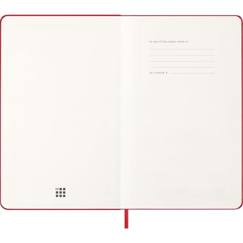 Moleskine Classic 12 Month 2026 Weekly Planner, Hard Cover, Large (5" x 8.25"), Scarlet Red, 144 pages