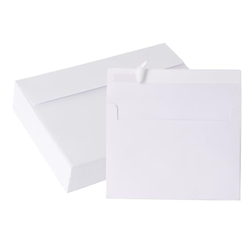 Janvale A7 White Envelopes 5.25x7.25 Inch 50 Pack for Invitations & Mailing