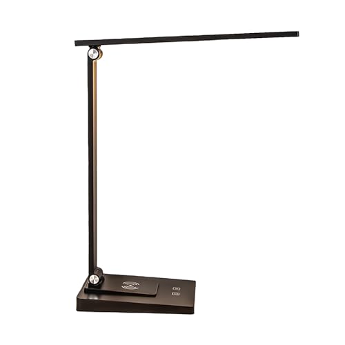 LED Desk Lamp, Dimmable Table Lamp with 5 Color Temperatures & Touch Control, Foldable Reading Light for Home Office, Study, and Nightstand