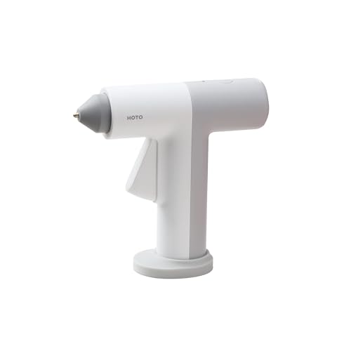 HOTO Cordless Hot Glue Gun, Minimalist Style, 30s Heating Fast, Smart Power-off, Compact Size, Intelligent Temperature Control, USB-C Rechargeable,10 Glue Sticks for Crafts, DIY Arts, Home Repairs