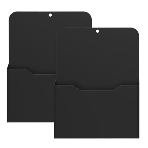MoKo Black Magnetic File Holder 2-Pack A4 Office Desk Organizer