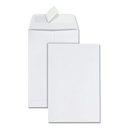 6 x 9 Catalog Envelopes with Self Seal Closure - 28 lb White Wove, 100 Pack