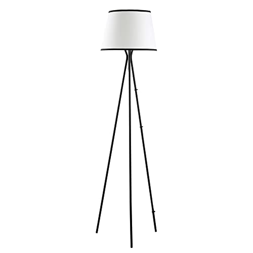 NicBex Floor Lamp,Modern Home Decor Floor Lamp with Steel Tripod Frame,Foot Switch and Fabric Lamp Shade,Standing Lamp Tall Lamp,Floor Lamps for Living Room,Bedroom and Office,Reading Light,Black