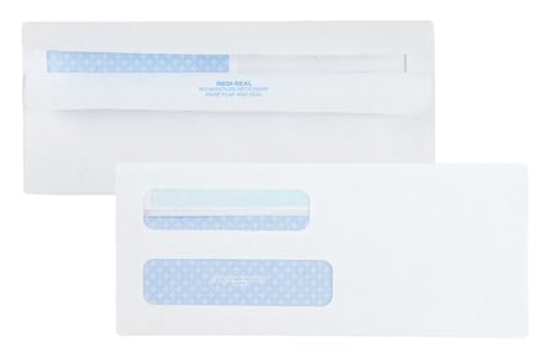 Quality Park #8 5/8 Security Double Window Self Seal Envelopes 500 Count