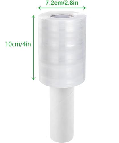 6-Pack 80 Gauge Heavy Duty Stretch Wrap Film for Moving & Storage, 4" x 1000 ft