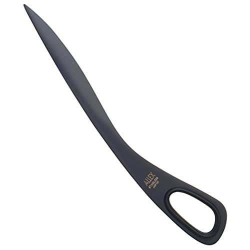ALLEX Letter Opener Black 6.7" Sword Envelope Opener Knife, Japanese Stainless Steel Blade [Non-Stick Fluorine Coating], Mail Opener Paper Knife Tool All Metal, Made in Japan