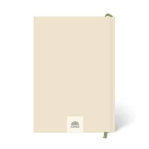 Papier Hardback Recipe Journal - Cream, 8.46" L x 6.02" W | Hardcover Food Recipe, Cooking & Dining Journal | Diary Preserves Family Traditions, Space for Meal Ratings, Cooking Hints & Tips