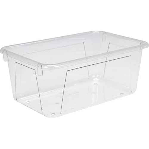 Storex Small Cubby Bin, 12.2 x 7.8 x 5.1 Inches, Clear, 5-Pack (62464U05C)