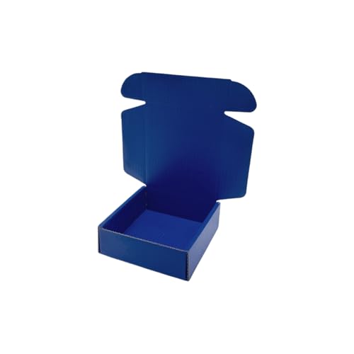 50 Pcs 5.5 x 5.1 x 2 inches Shipping Boxes for Small Business Cardboard Corrugated Mailer Boxes for Shipping Packaging Holidays Craft Gifts Giving Products (Industrial Blue, 5.5 x 5.1 x 2")