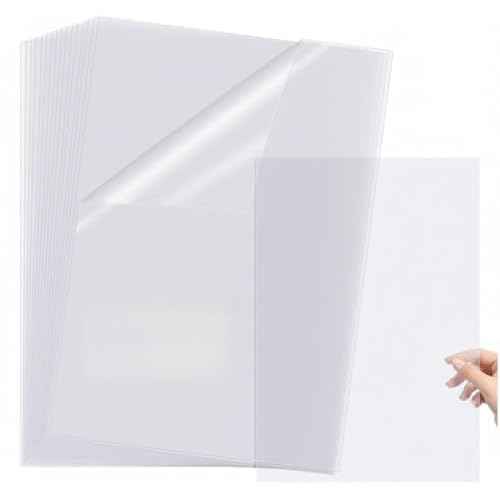 Timgle 100 Sheets Waterproof Inkjet Transparency Film 11 x 17 Inch Transparency Paper Acetate Sheets for Silk Screen Printing Transparent Printer Paper for Printers Overhead Projector Crafts 5 Mil