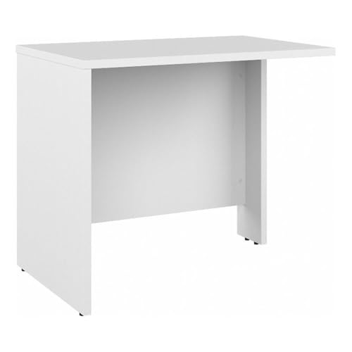Bush Studio C 36W Bridge/Return in White — Attachable Desk Return