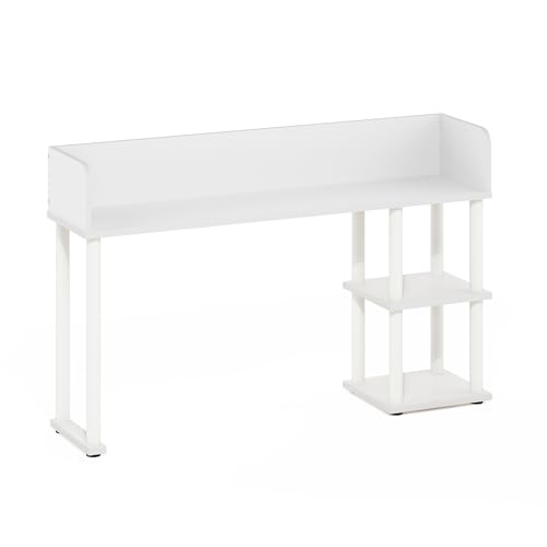 Furinno Classic Desk Shelf, 3-Shelf Desktop Hutch, Book Shelf, Desk Organzier, for Office Supplies, Office Desk Accessories, White
