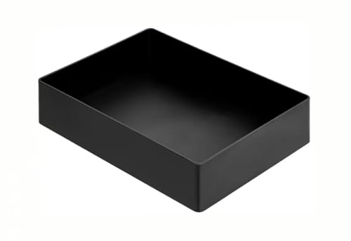 Amazon Basics Rectangular Plastic Desk Organizer 9.4 x 6.7 x 2 Inch Black