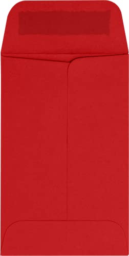 LUXPaper Coin Envelopes Ruby Red 2 1/4 x 3 1/2 Inch 50 Pack