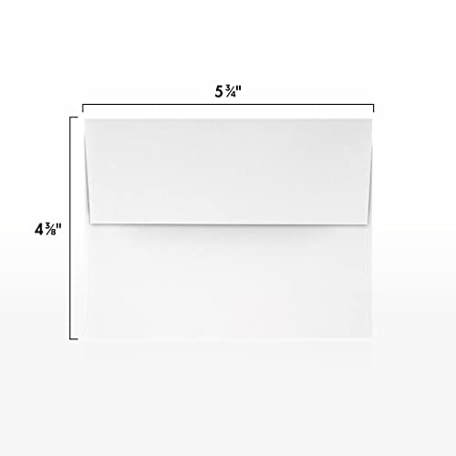 LUXPaper A2 Invitation Envelopes | Peel & Press | 4 3/8" x 5 3/4" | White | 80lb. Text | 500 Qty