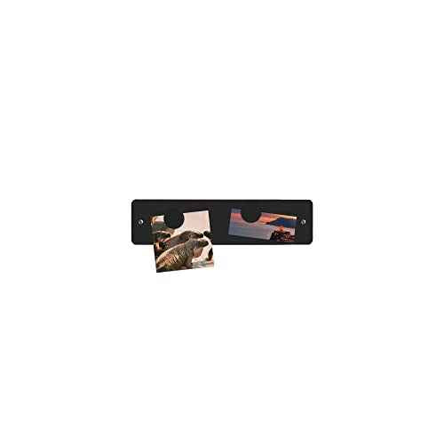 Three by Three Magnetic Strip Bulletin Board Long Wide ? 12" x 3" Metal Organizer with Strong Magnets & Wall-Mounting Hardware for Home, Office, or Dorm (3 Pack) Matte Black
