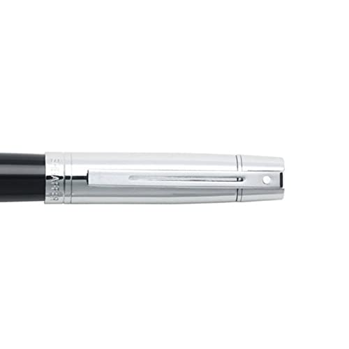 Sheaffer 300 Glossy Black Rollerball Pen with Bright Chrome Cap and Chrome-Plated Trim
