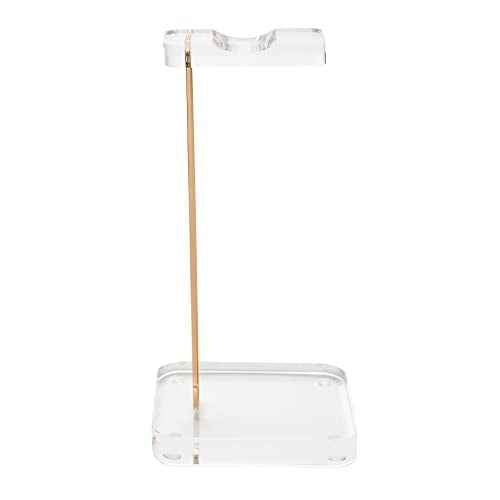 russell+hazel Acrylic Headphones Stand, Headset Holder, Office Accessories, Clear Acrylic with Gold Hardware, 4¡± x 5¡± x 10.5¡± (93922)