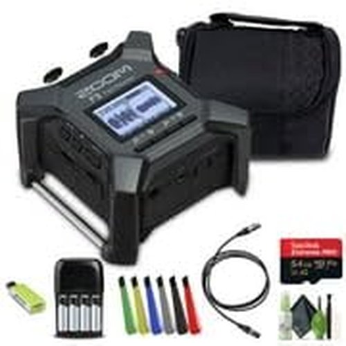 Zoom F3 Professional Field Recorder, 32-bit Float Recording, 2 Channel Recorder, Dual AD Converters, 2 Locking XLR/TRS Inputs, Battery Powered, Wireless Control Bundle with Accessories