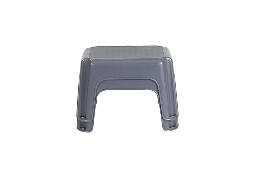 Rubbermaid One-Step Stool Gray 7" Plastic Step Stool Holds 200 lb